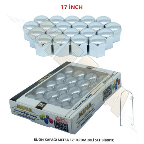 17mm KROM BİJON KAPAĞI 20'Lİ SET