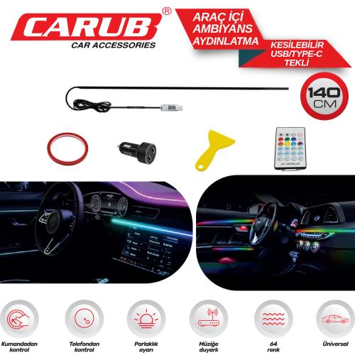 CARUB Araç İçi Ambiyans Wifi Kontrol 140cm Tekli