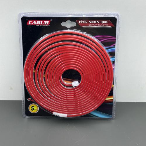 CARUB ELASTİK NEON LED KIRMIZI 5 METRE