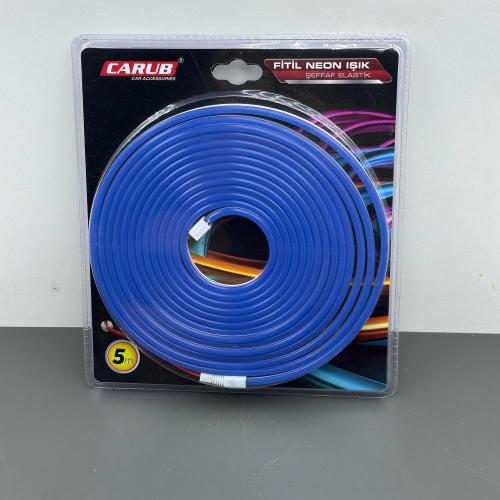 CARUB ELASTİK NEON LED MAVİ 5 METRE