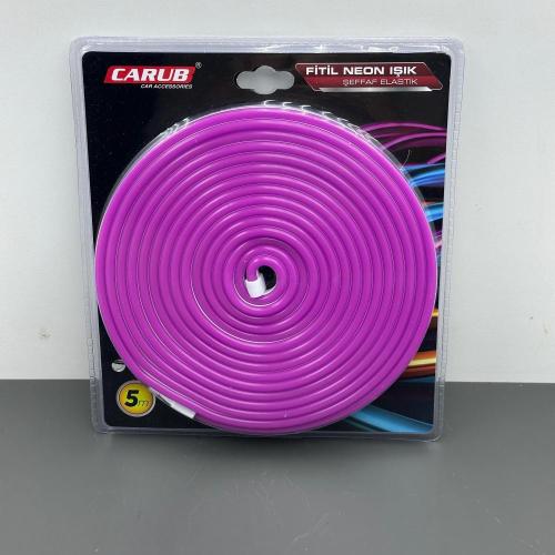 CARUB ELASTİK NEON LED MOR 5 METRE