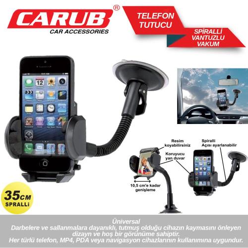CARUB Telefon Tutucu 35cm Sipralli Vantuzlu Vakum 5901951