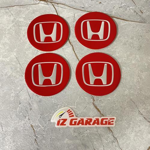 HONDA KIRMIZI ZEMİN KROM YAZI YAPIŞTIRMA JANT GÖBEK STİCKERI