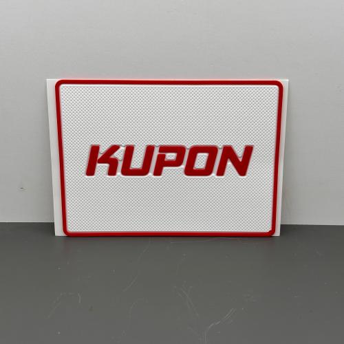 KAYDIRMAZ PED BEYAZ ZEMİN KIRMIZI KUPON
