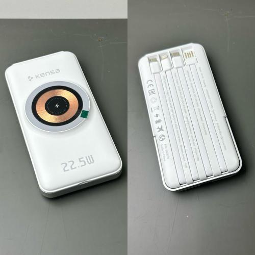 KENSA KP-92 10.000MAH POWERBANK 22.5W KABLOSUZ ŞARJ 4 BAŞLIK BEYAZ