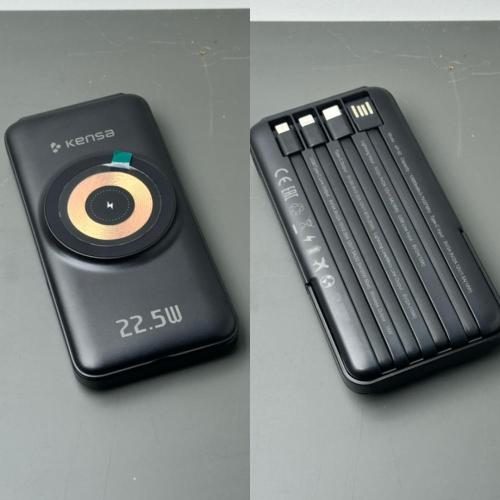 KENSA KP-92 10.000MAH POWERBANK 22.5W KABLOSUZ ŞARJ 4 BAŞLIK SİYAH