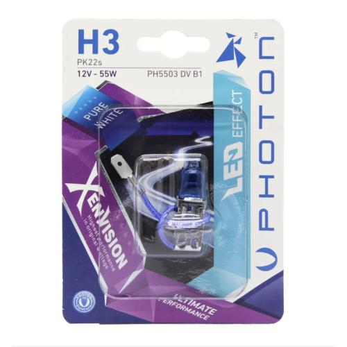 Photon H3 12V 55W Xen Vision Blister TAKIM BEYAZ AMPUL