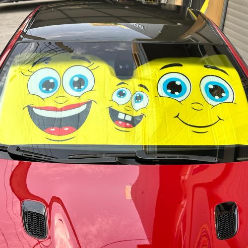 TN METALİZE BASKILI GÜNEŞLİK SARI SMİLE EMOJİ
