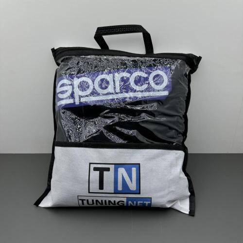 TN SPARCO BASKILI PENYE SERVİS KILIFI ÖN-ARKA TAKIM SİYAH