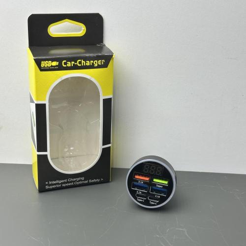 TN VOLTMETRE GÖSTERGELİ ÇAKMAKLIK ŞARJ 4 USB 2 TYPE-C