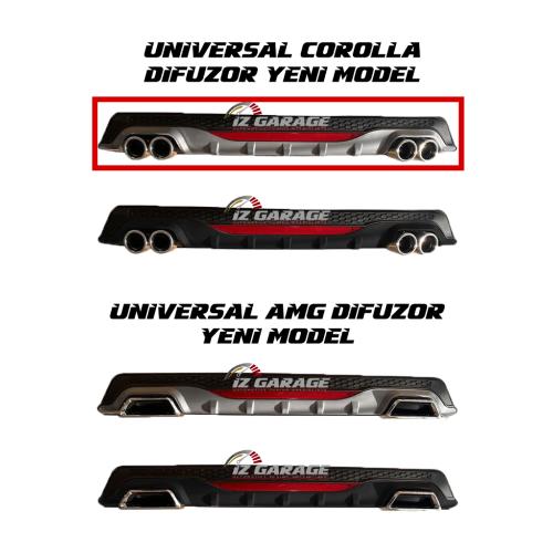 UNIVERSAL AMG YUVARLAK TİP YENİ DİFÜZÖR GRİ