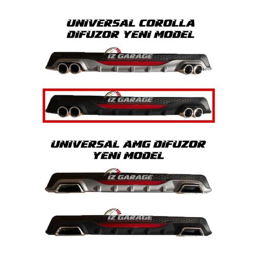 UNIVERSAL AMG YUVARLAK TİP YENİ DİFÜZÖR SİYAH